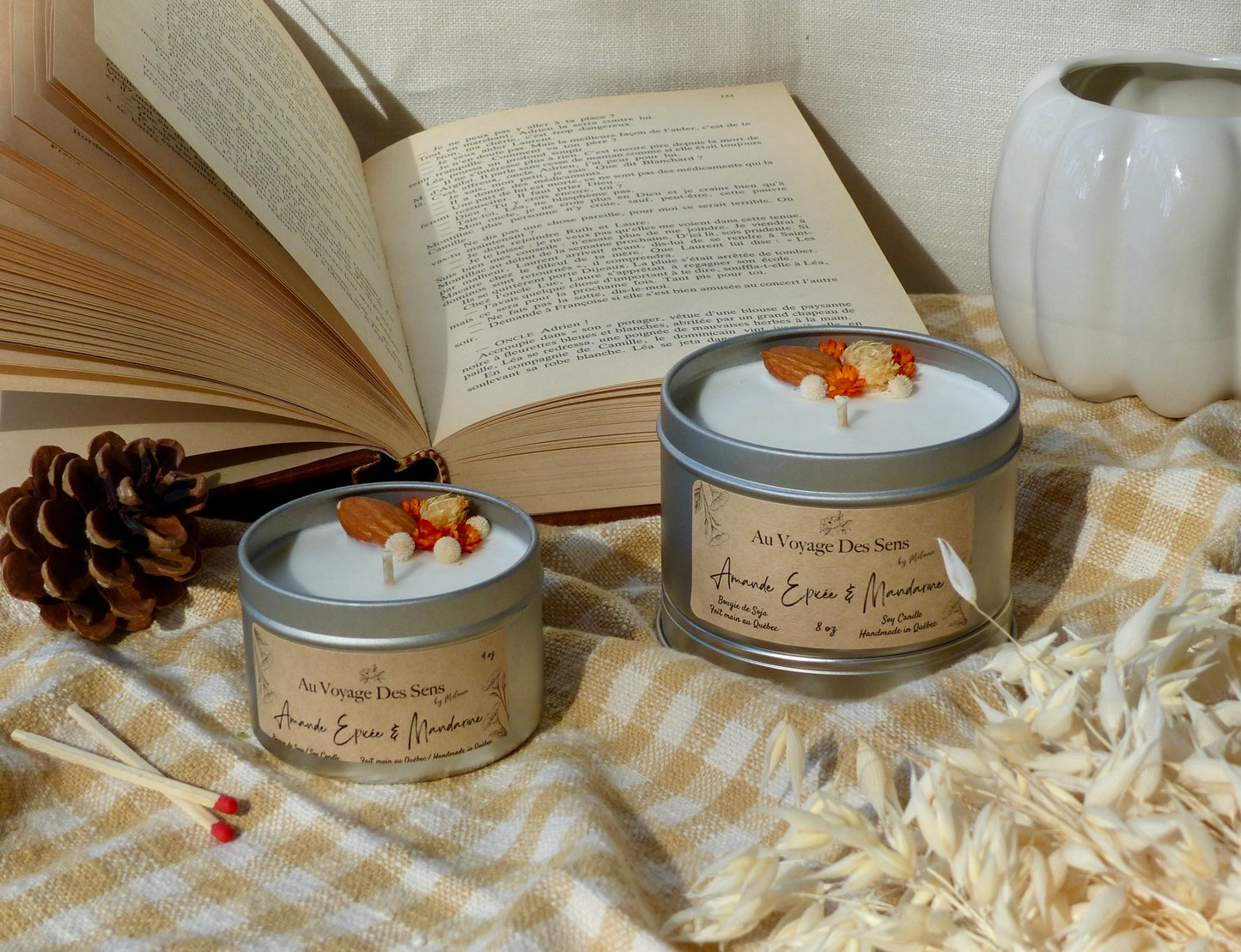 Amande Epicée & Mandarine, bougie de soja