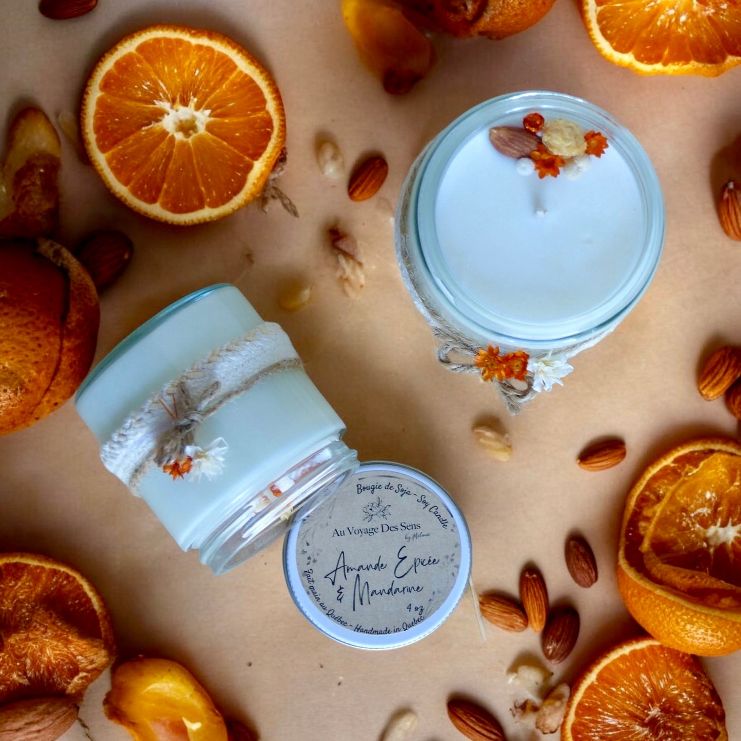 Amande Epicée & Mandarine, bougie de soja