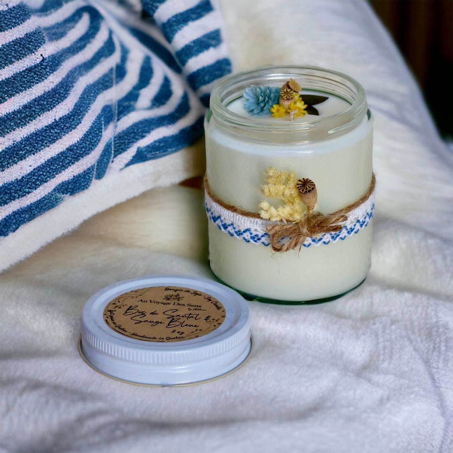 Bois de Santal & Sauge bleue, bougie de soja