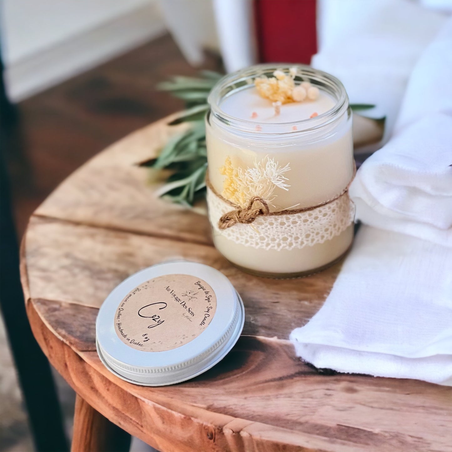 Cozy, bougie de soja
