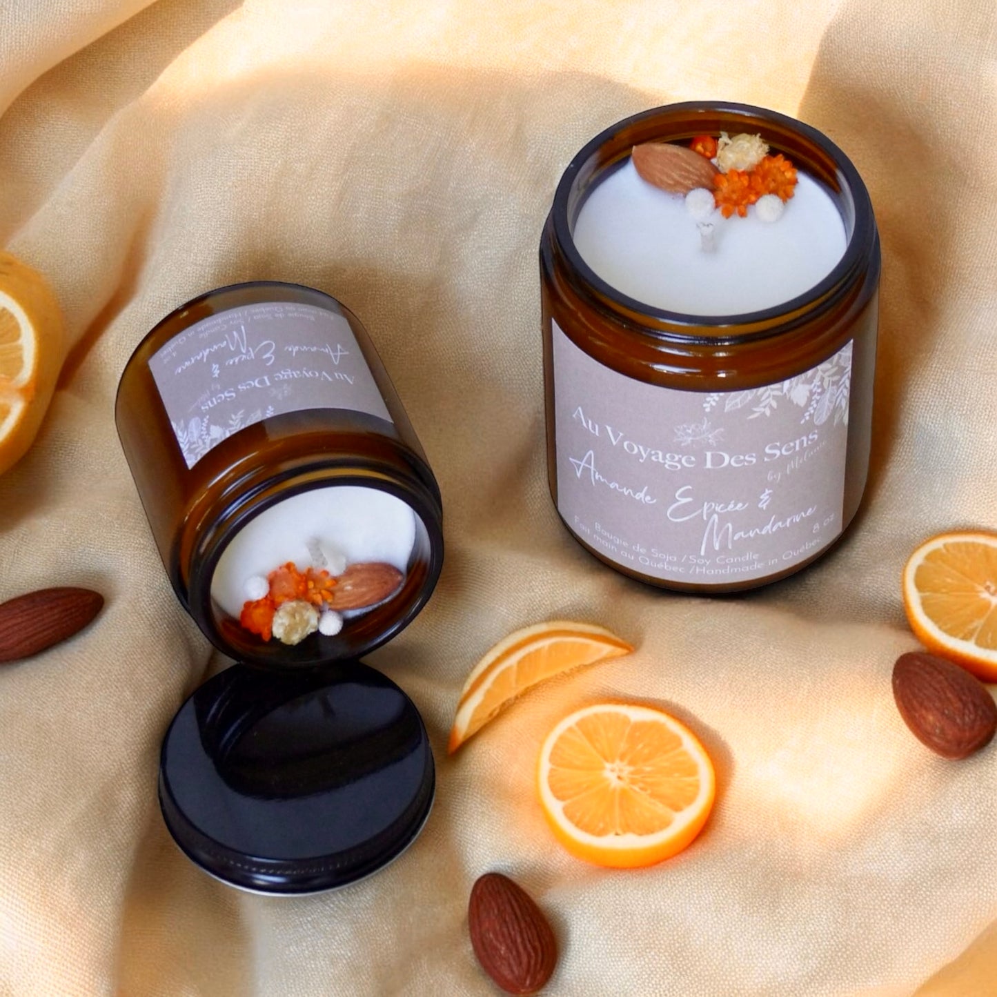Amande Epicée & Mandarine, bougie de soja