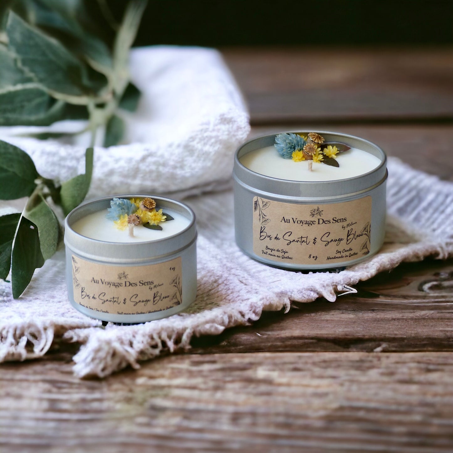 Bois de Santal & Sauge bleue, bougie de soja