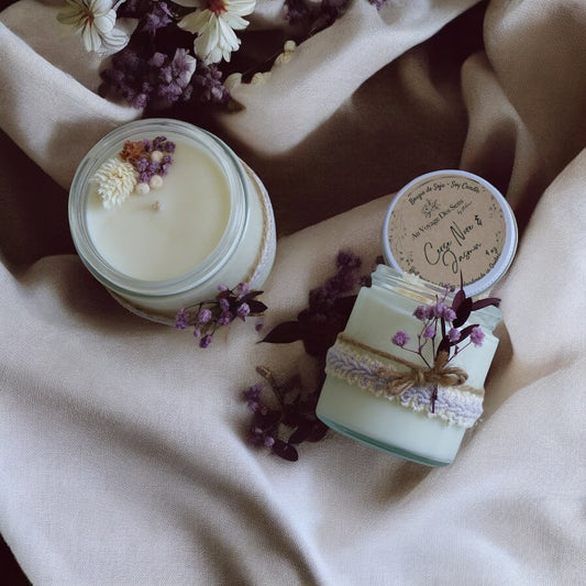 Cerise Noire & jasmin, bougie de soja