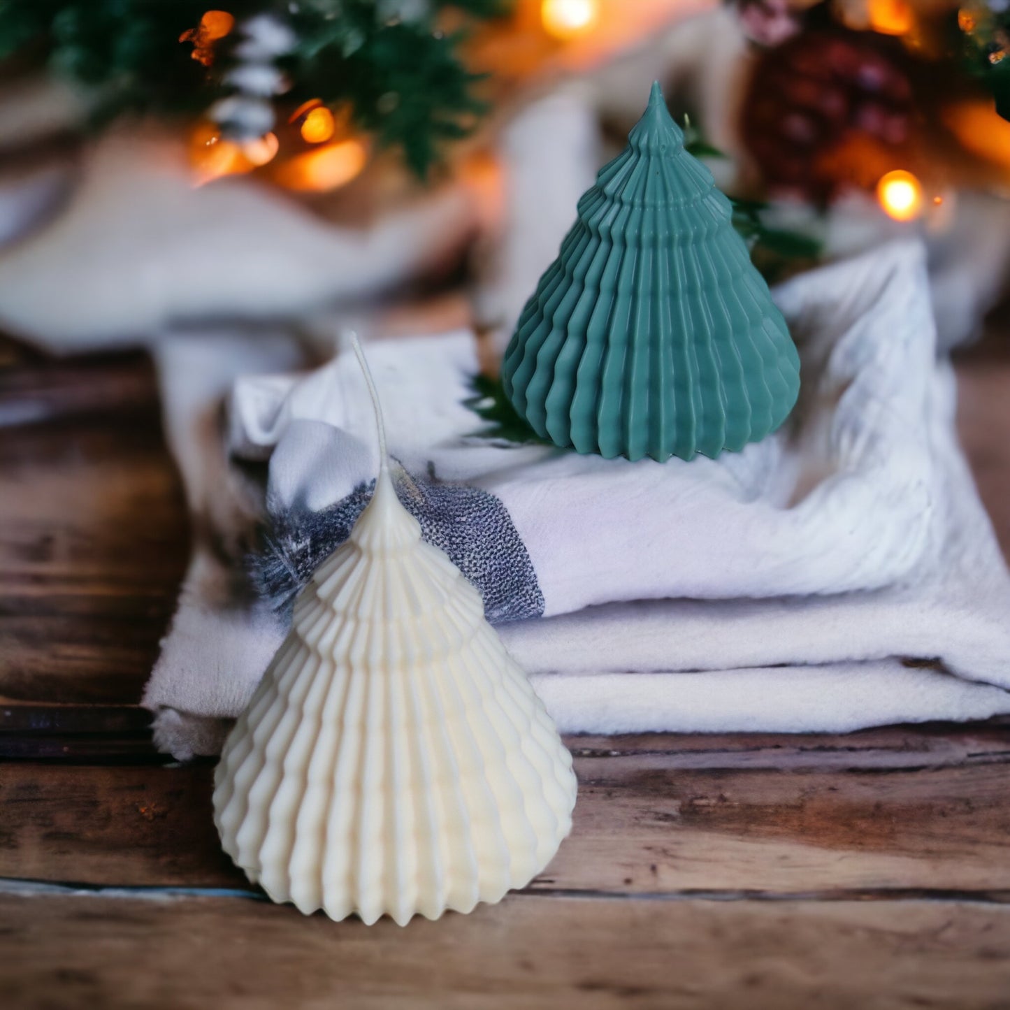 Grosse Bougie décorative sapin de Noël senteur sapin